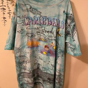 Vintage 1992 Sneaky Tees Caribbean Graphic Tshirt